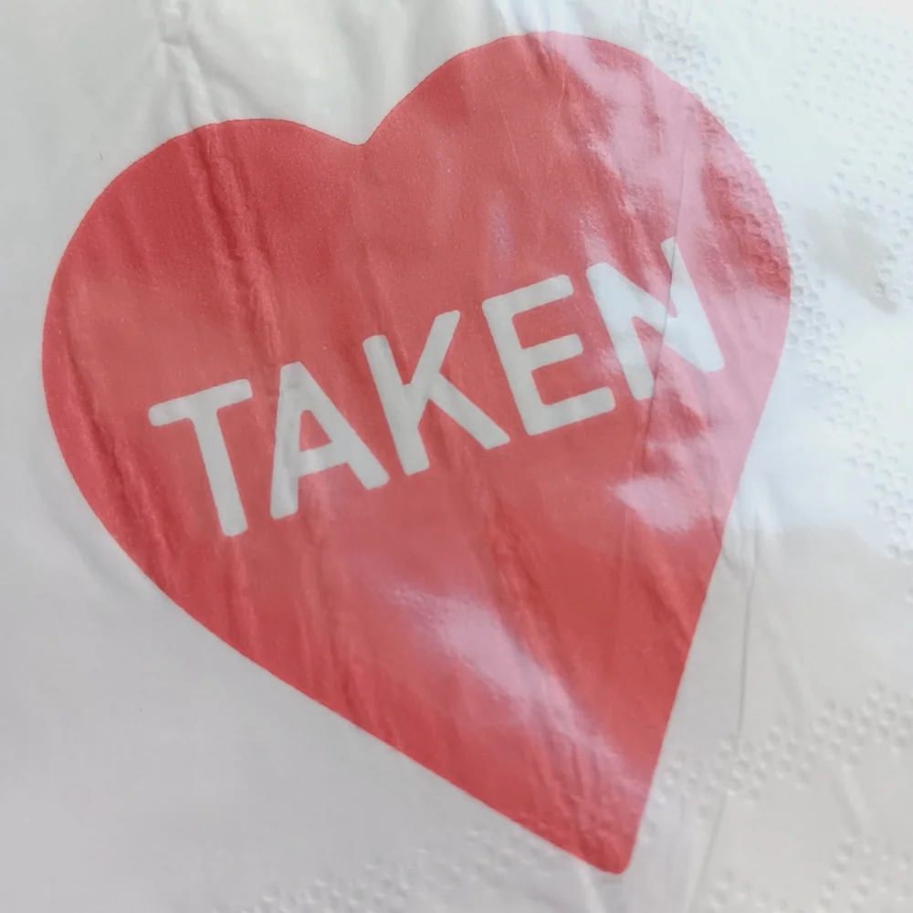 Heart Design Napkins - Taken & Single